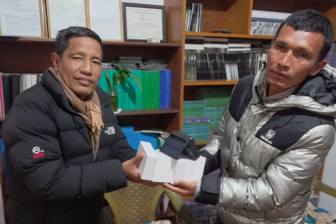 Distrubuting Tamang Audio Bible  