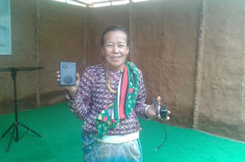 Distrubuting Tamang Audio Bible