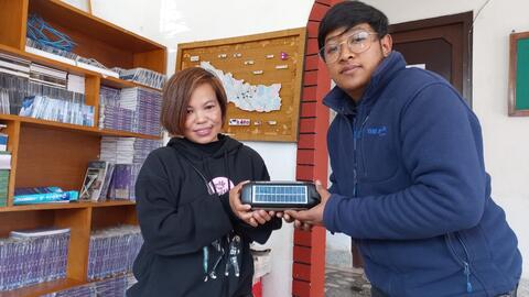 Distrubuting Tamang Audio Bible  