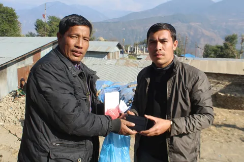 Distrubuting Tamang Audio Bible